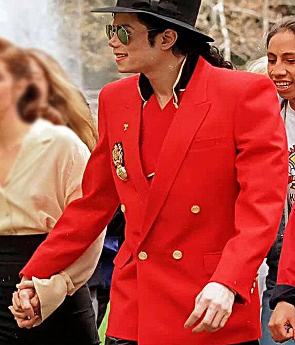 Michael Jackson Los Angeles Spotting Red Cotton Blazer