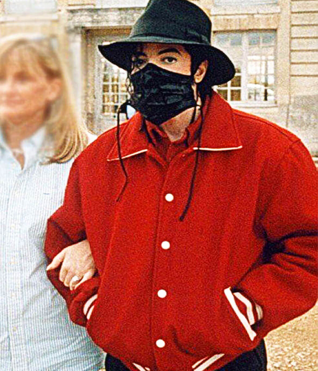 Michael Jackson Spain Spotting Red Varsity Jacket