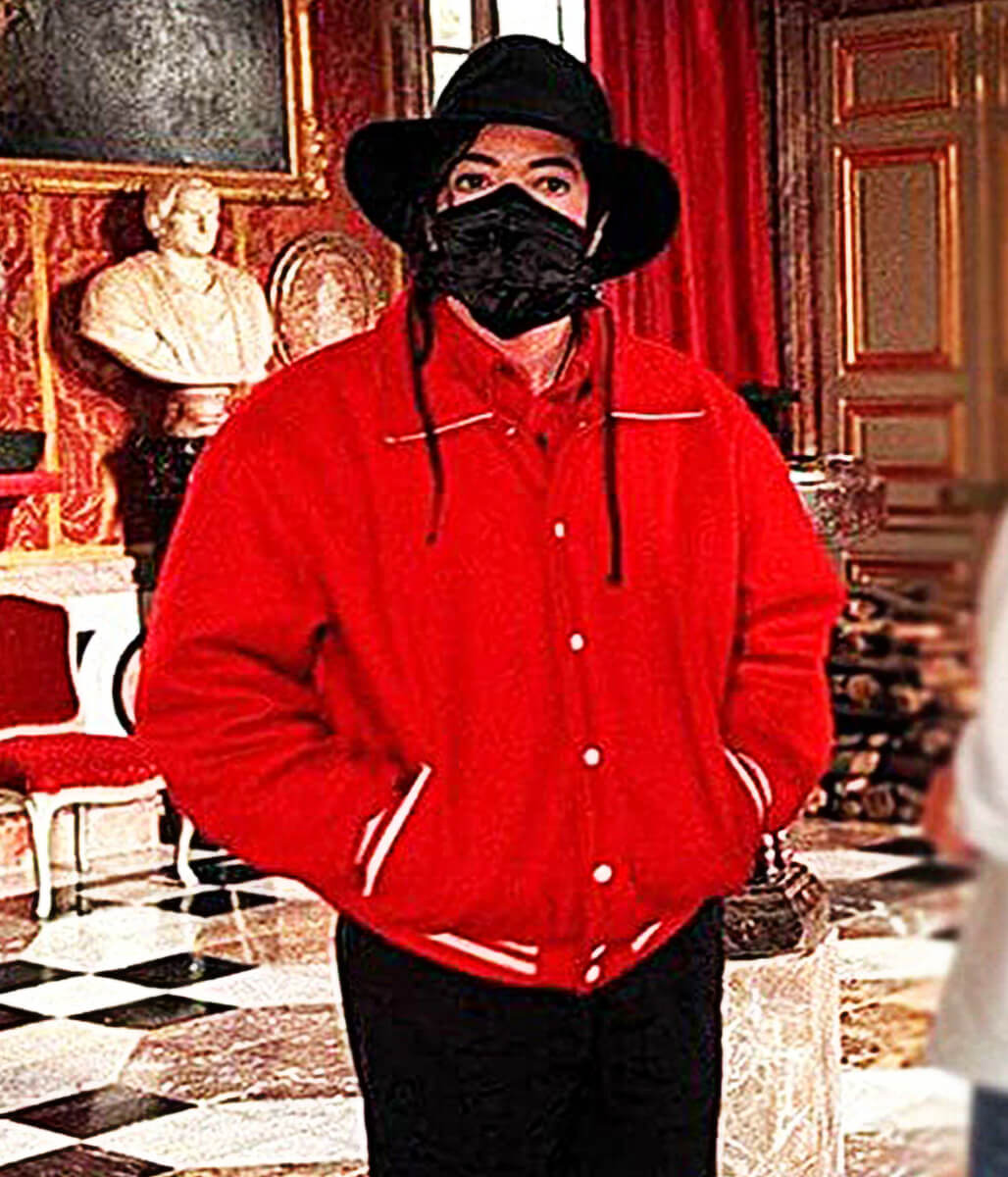 Michael Jackson Spain Spotting Red Varsity Jacket