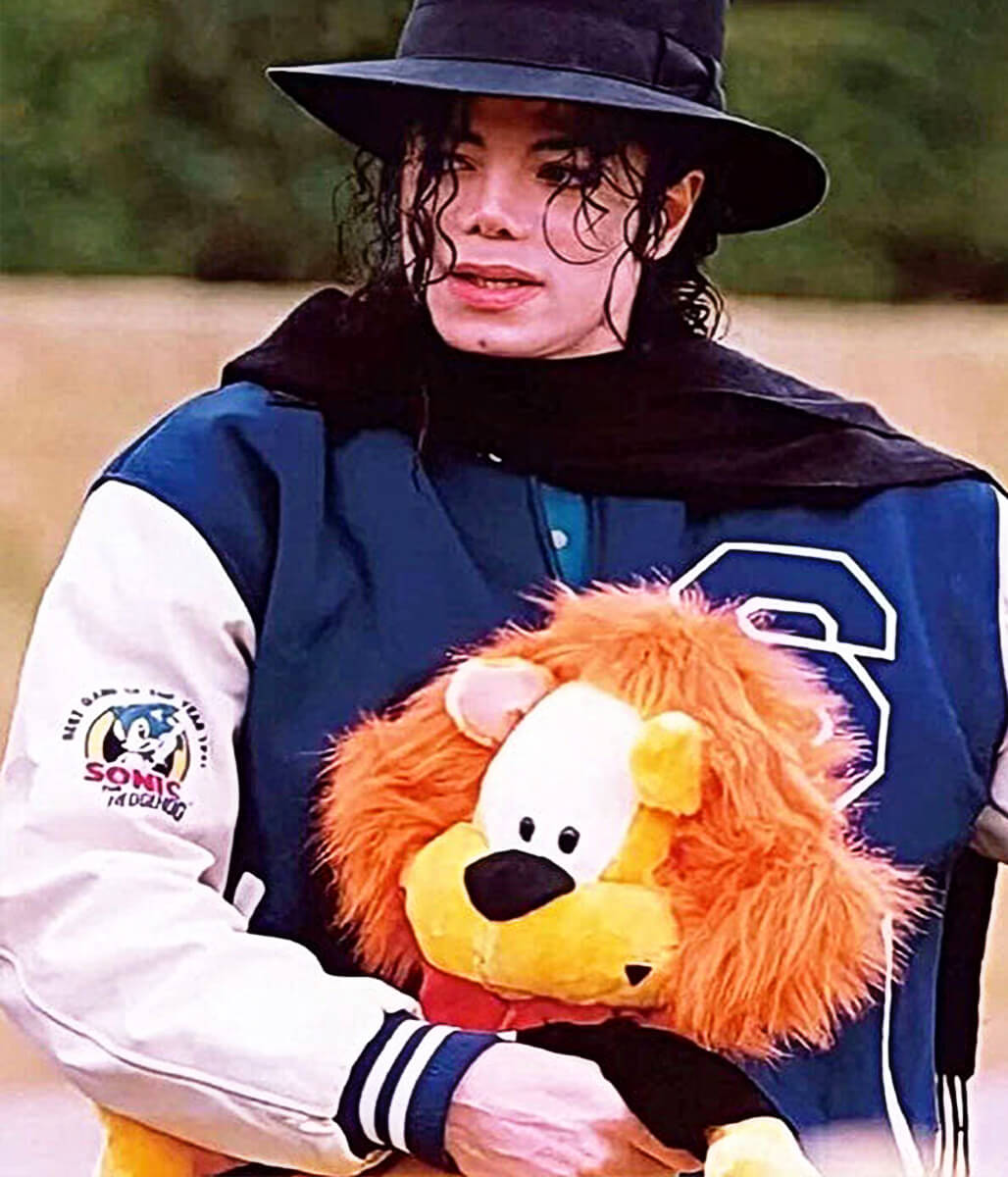 Michael Jackson Tokyo Spotting Blue Sonic Varsity Jacket