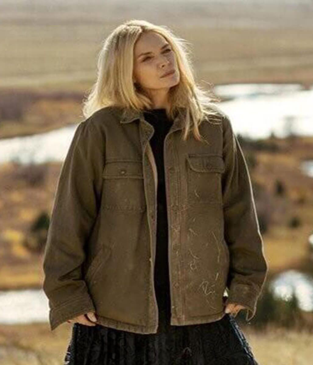 Michelle Pfeiffer The Madison Season 01 Green Cotton Jacket