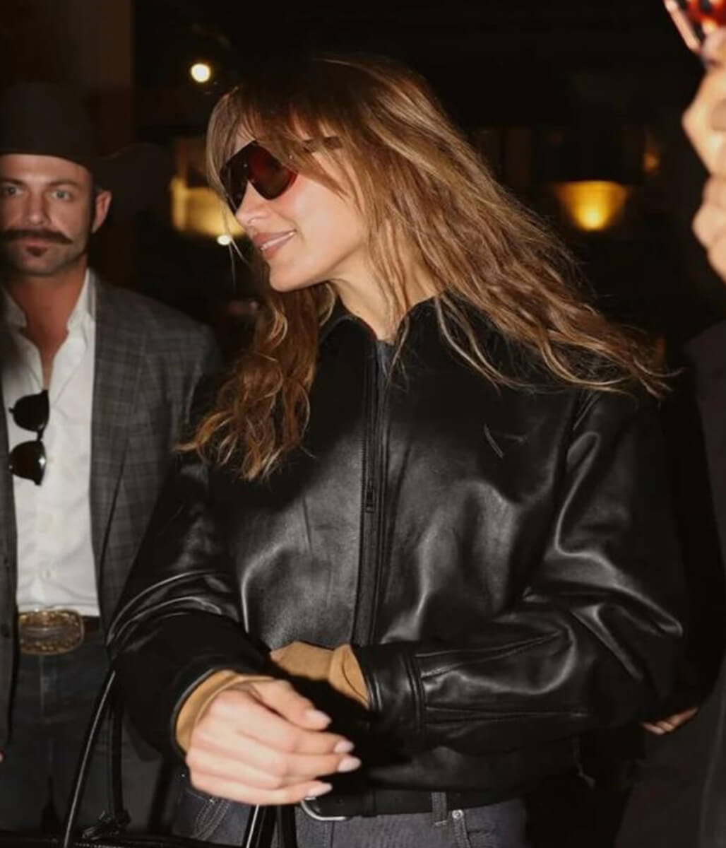 Milan Fashion Week 2026 Bella Hadid Leather Jacket