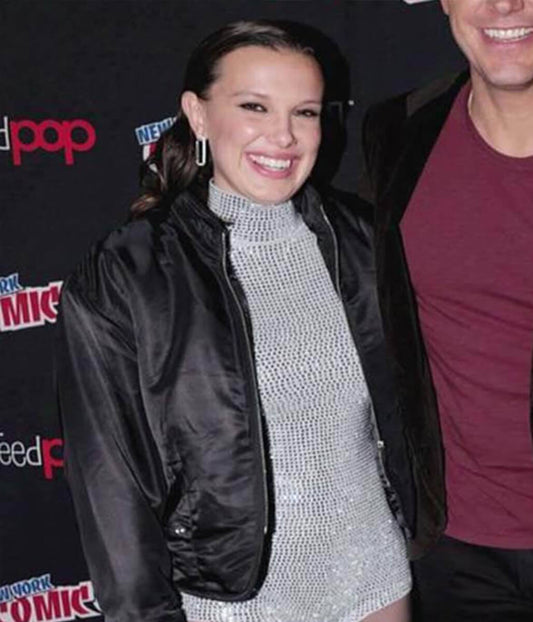Millie Bobby Brown The Electric State 2025 Michelle Black Jacket