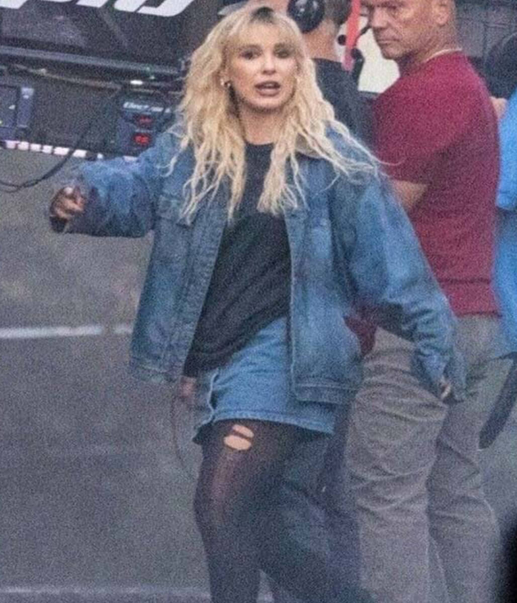 Millie Bobby Brown The Electric State 2025 Michelle Denim Jacket