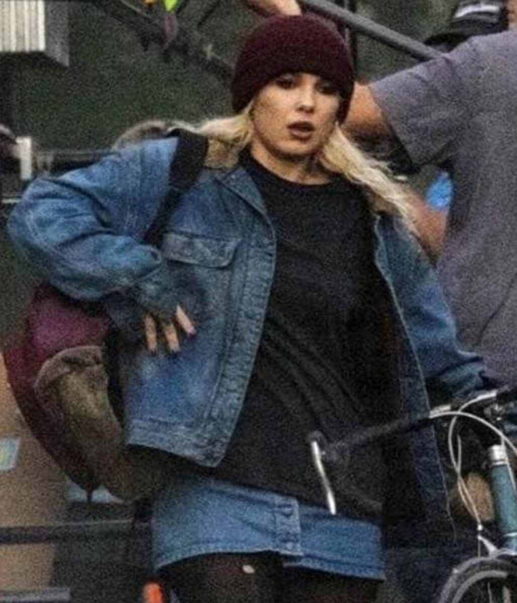 Millie Bobby Brown The Electric State 2025 Michelle Denim Jacket