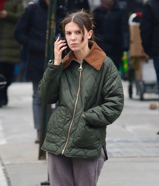 Millie Bobby Green Polyster Jacket