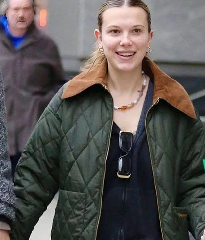 Millie Bobby Green Polyster Jacket