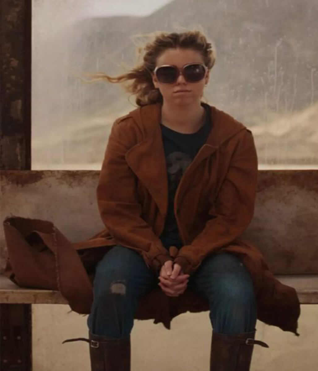 Milly Alcock Supergirl 2026 Brown Cotton Coat