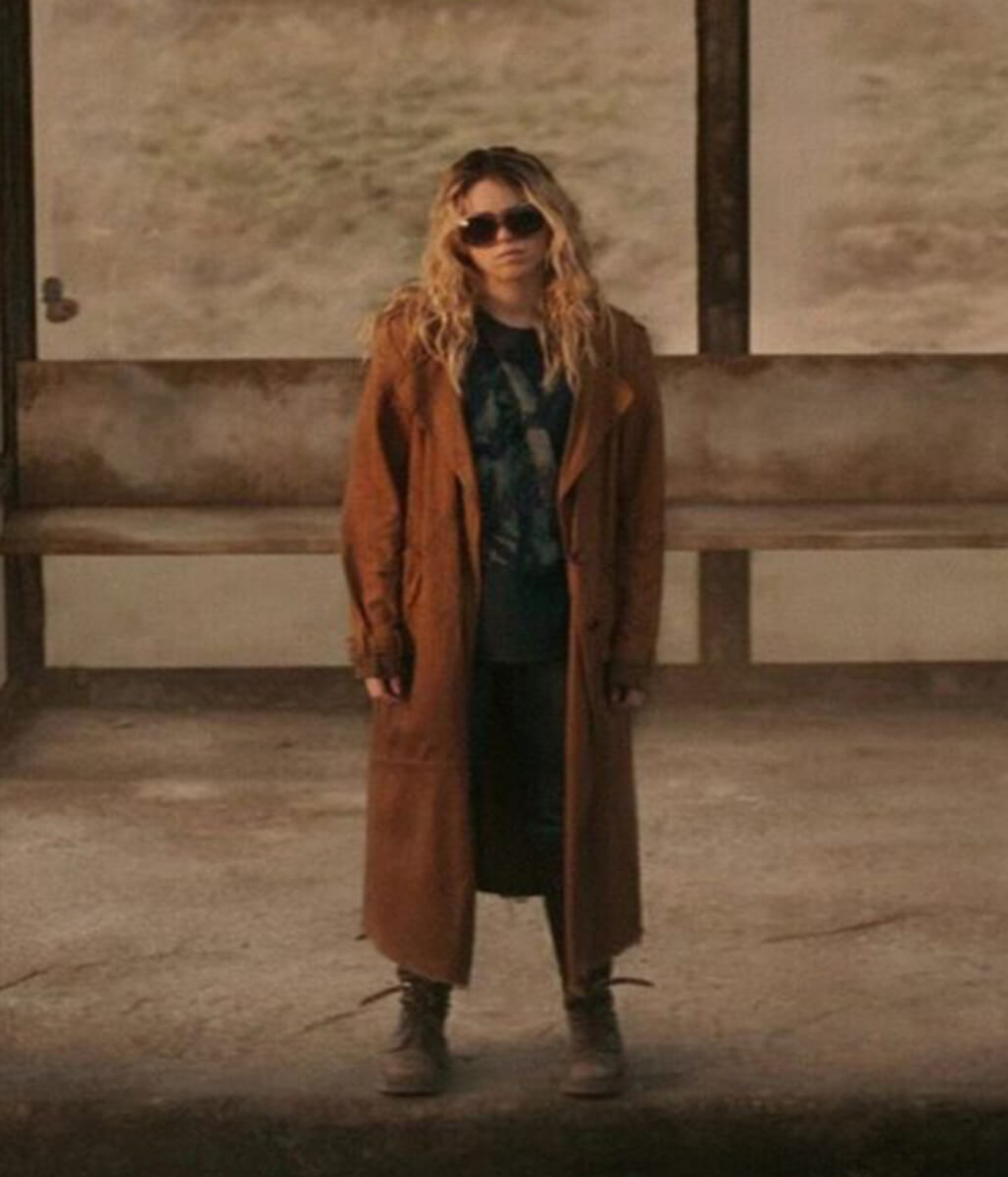 Milly Alcock Supergirl 2026 Brown Cotton Coat