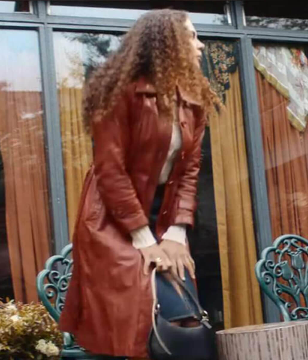 Missing You 2025 Stacey Embalo Brown Leather Coat