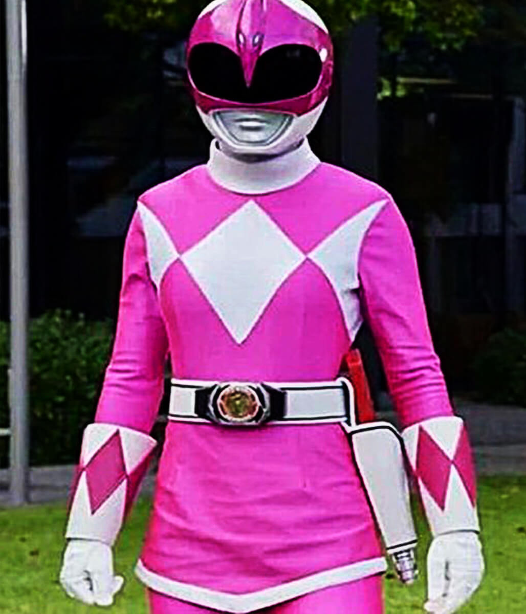 MMPR Once & Always The Pink Ranger Leather Jacket
