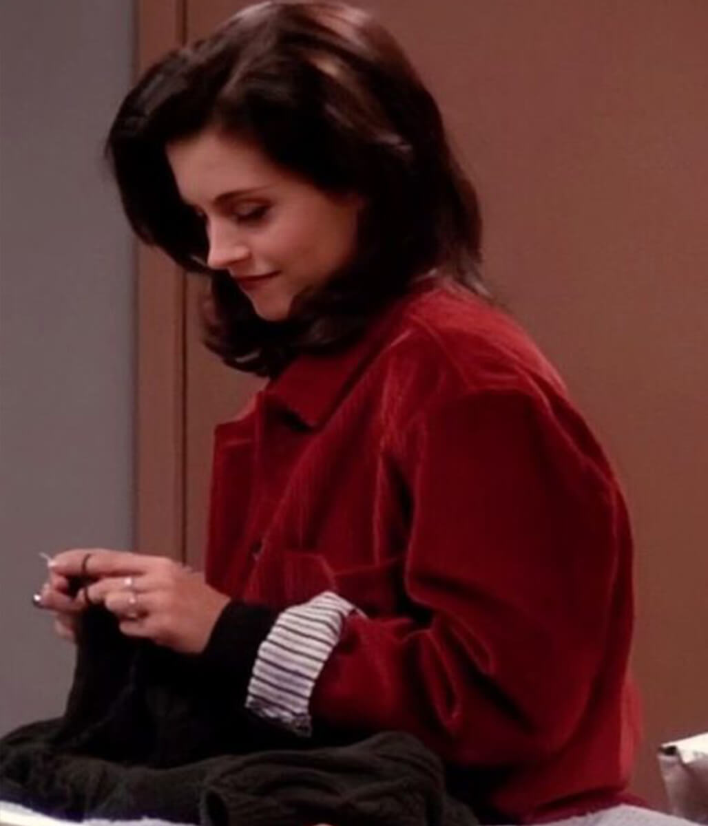Monica Geller - Friends S01 Red Corduroy Coat