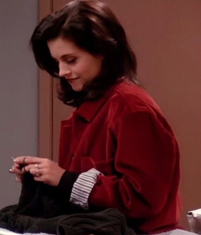 Monica Geller - Friends S01 Red Corduroy Coat