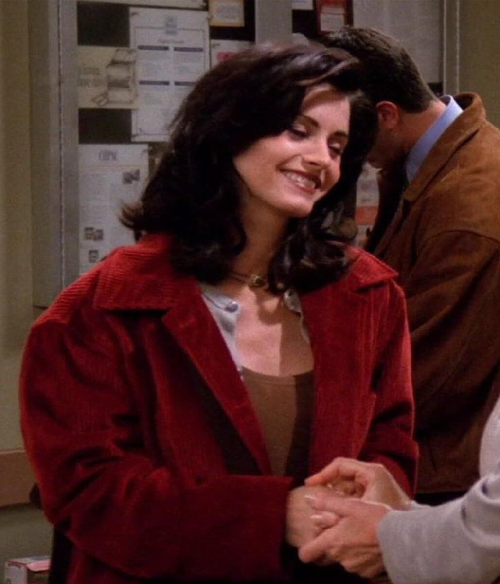 Monica Geller - Friends S01 Red Corduroy Coat