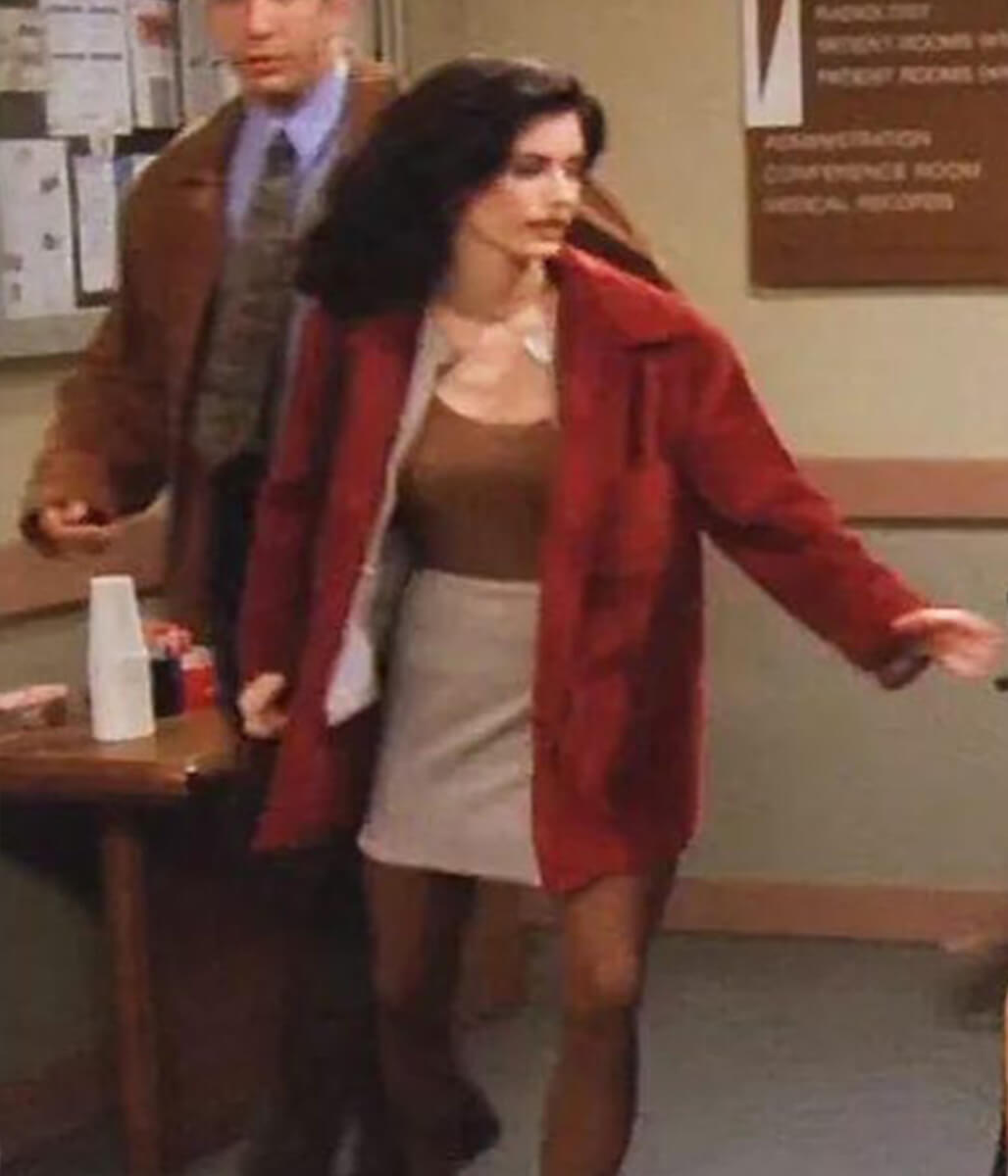 Monica Geller - Friends S01 Red Corduroy Coat