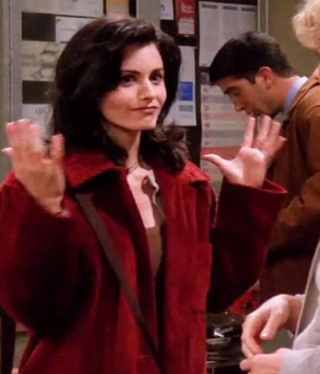 Monica Geller - Friends S01 Red Corduroy Coat