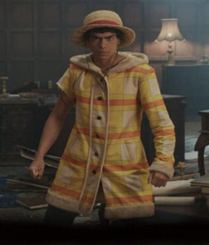 Monkey D. Luffy One Piece S02 Hooded Shearling Coat