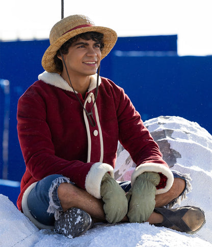 Monkey D. Luffy One Piece S02 Red Shearling Jacket