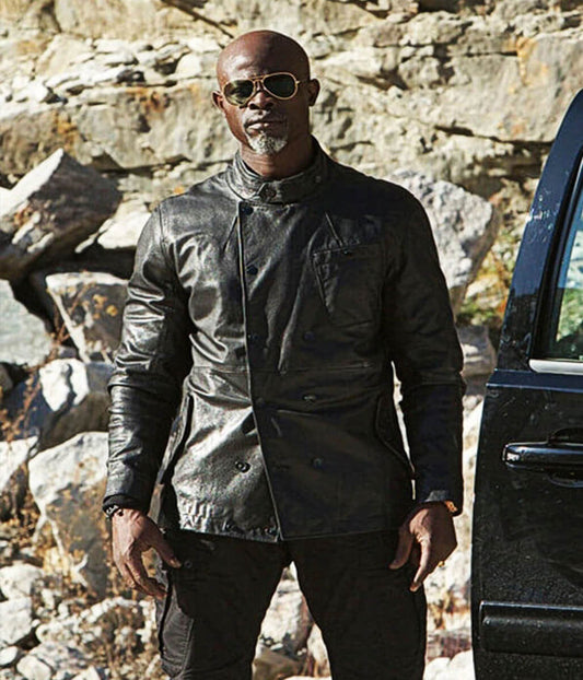 Mose Jakande Furious 7 Grey Leather Jacket