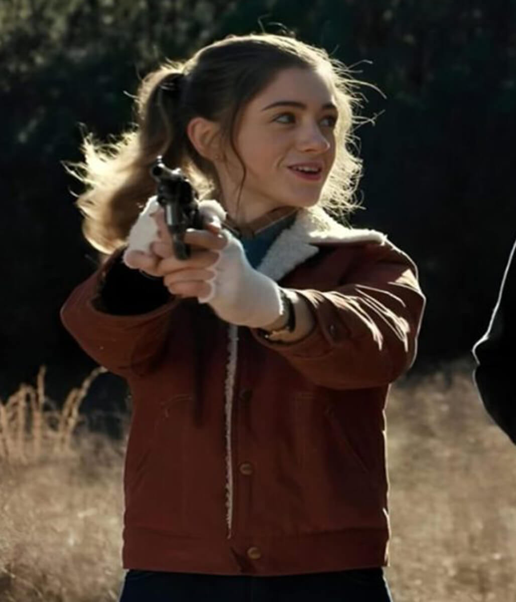 Nancy Wheeler Stranger Things S01 Red Corduroy Jacket