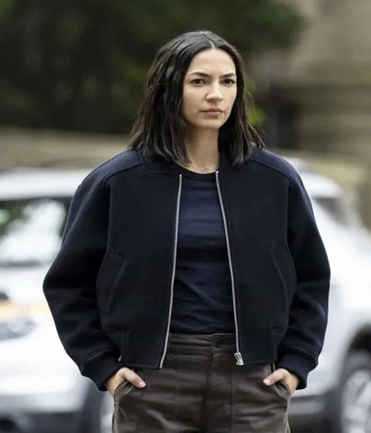 Natalee Linez CIA 2026 Blue Bomber Jacket