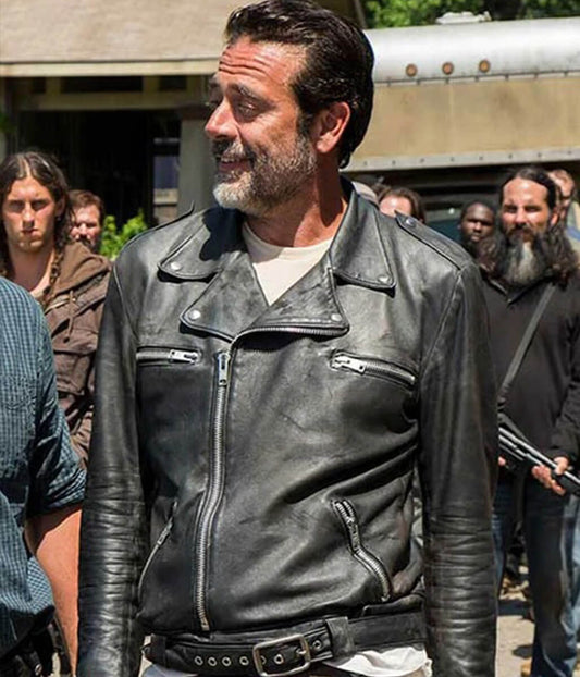 Negan The Walking Dead Black Leather Jacket