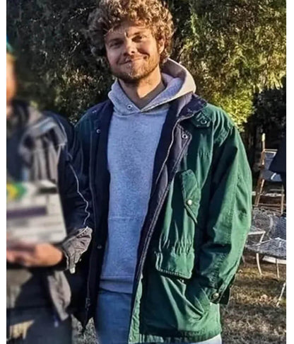 Neighborhood Watch Jack Quaid Green Fabric Jacket