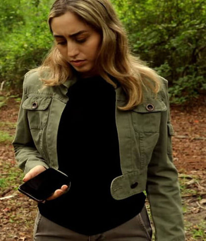 New Jersey Devil 2026 Olivia Mignone Green Cropped Jacket
