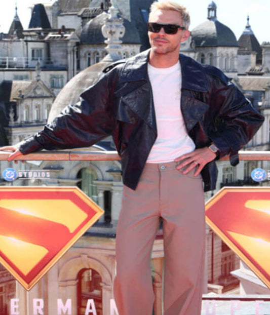 Nicholas Hoult Superman 2025 Lex Luthor Black Jacket