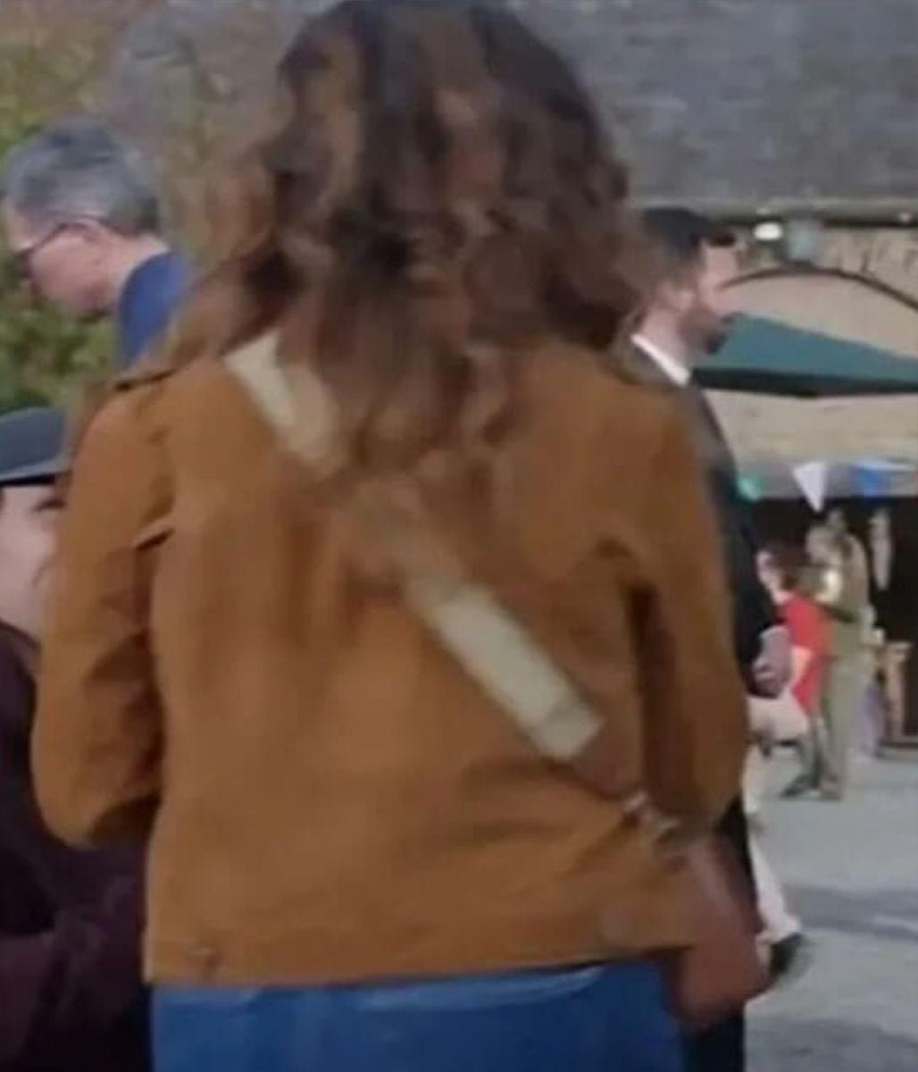 Nichole Sakura Royal-ish 2025 Lacey Pope Suede Jacket