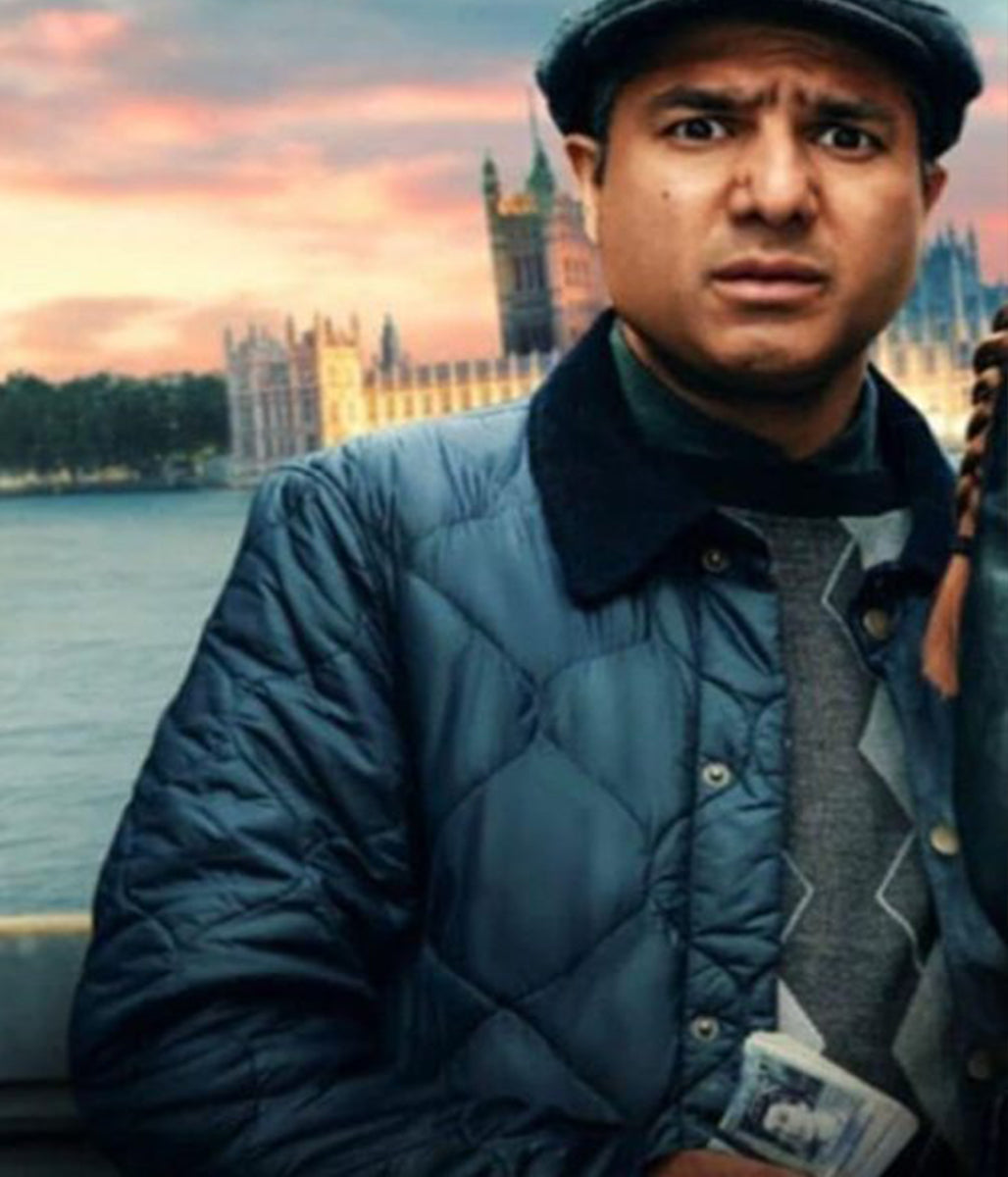 Nick Mohammed Deep Cover 2025 Hugh Blue Jacket