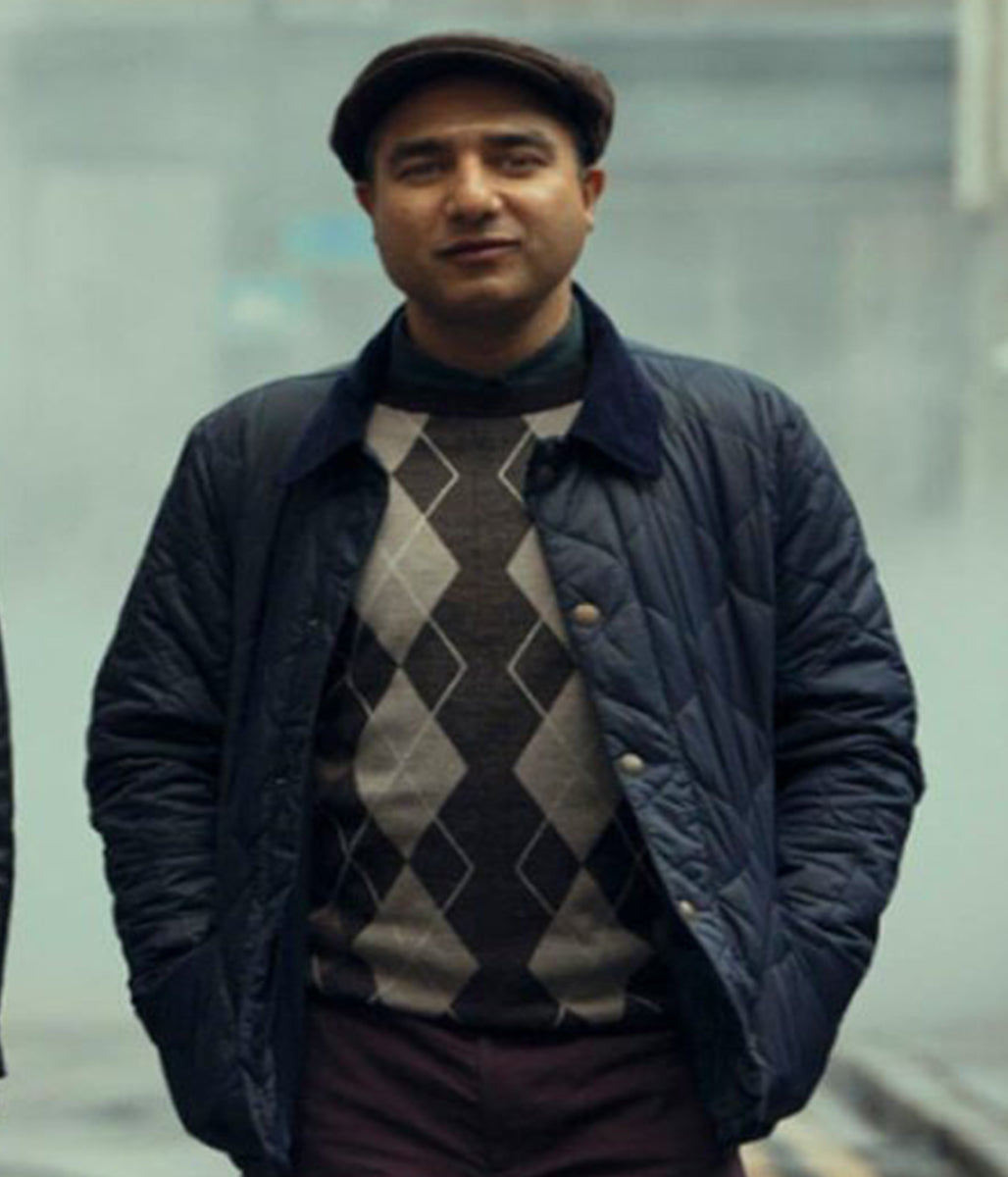 Nick Mohammed Deep Cover 2025 Hugh Blue Jacket