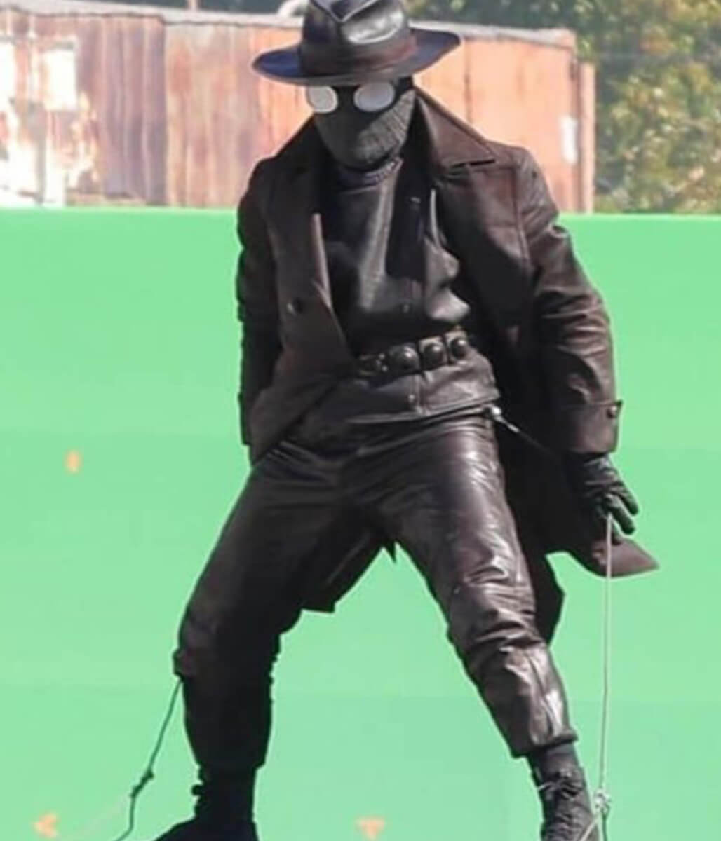 Nicolas Cage Spider Noir 2026 Brown Leather Coat