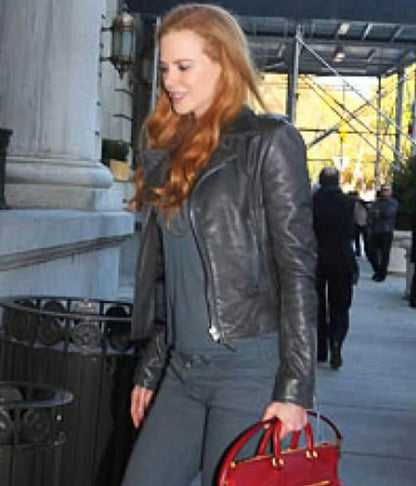 Nicole Kidman Black Leather Jacket