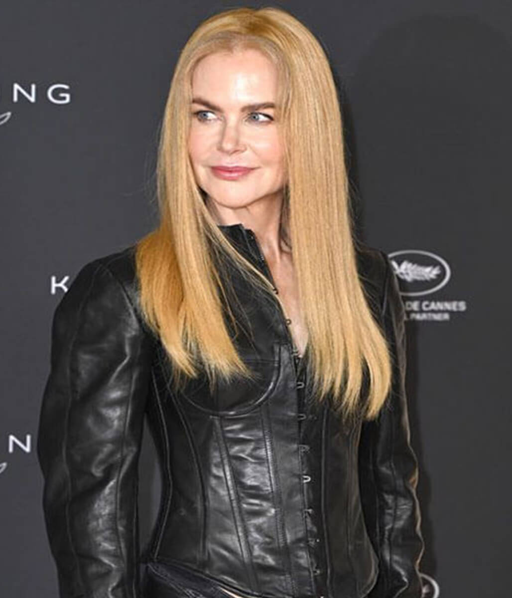 Nicole Kidman Cannes 2025 Black Leather Jacket