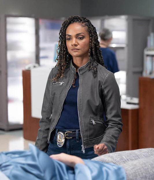 Nyla Harper The Rookie Grey Jacket