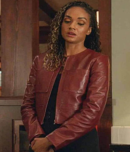 Nyla Harper The Rookie S08 Brown Leather Jacket