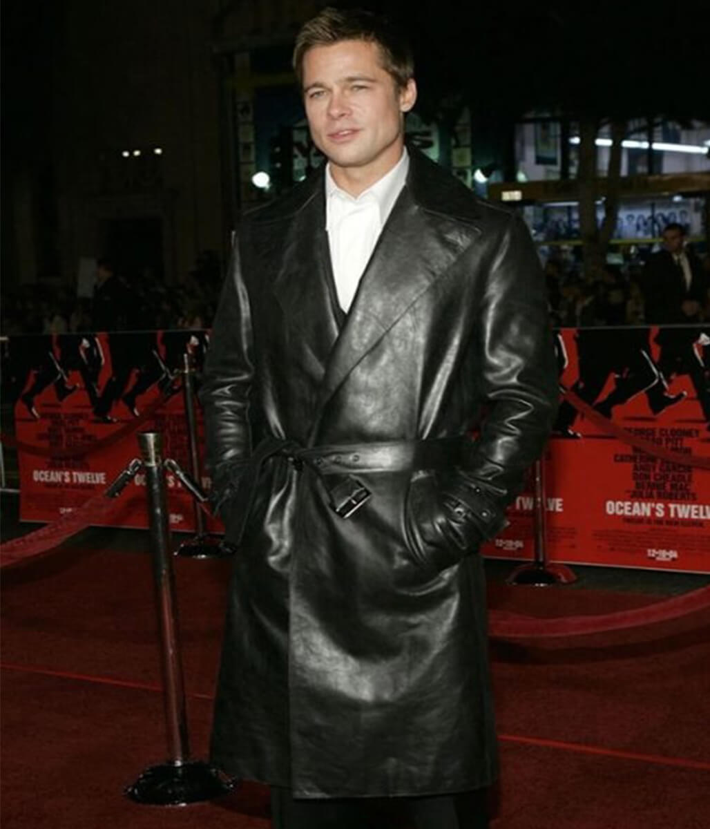 Ocean’s Twelve Brad Pitt Premiere Leather Coat