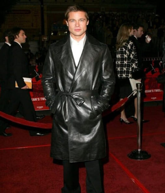 Ocean’s Twelve Brad Pitt Premiere Leather Coat
