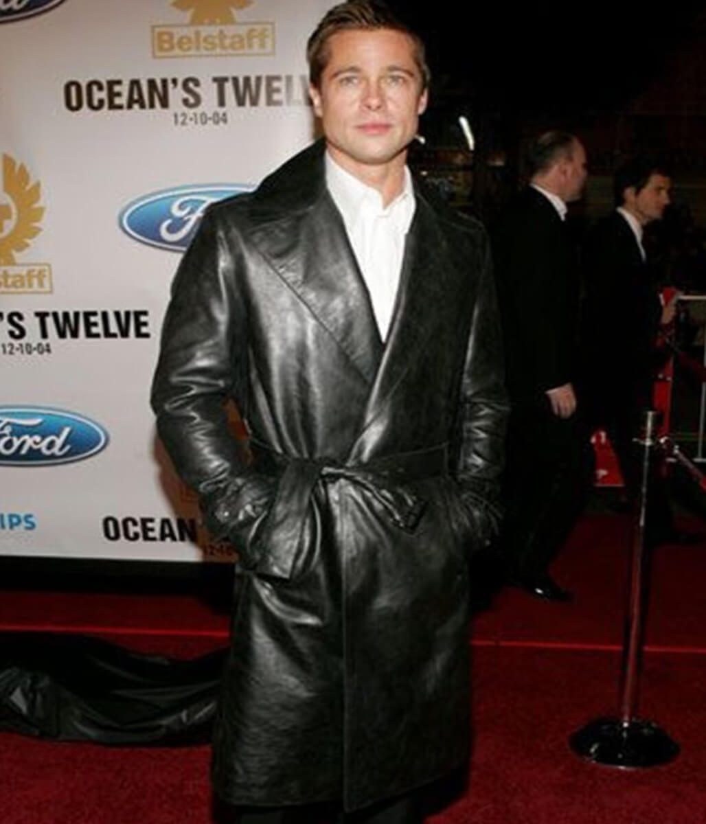 Ocean’s Twelve Brad Pitt Premiere Leather Coat