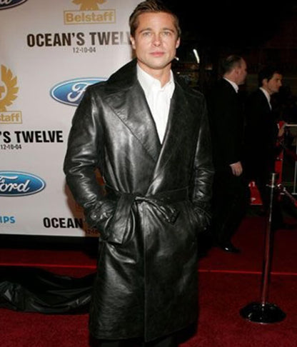 Ocean’s Twelve Brad Pitt Premiere Leather Coat
