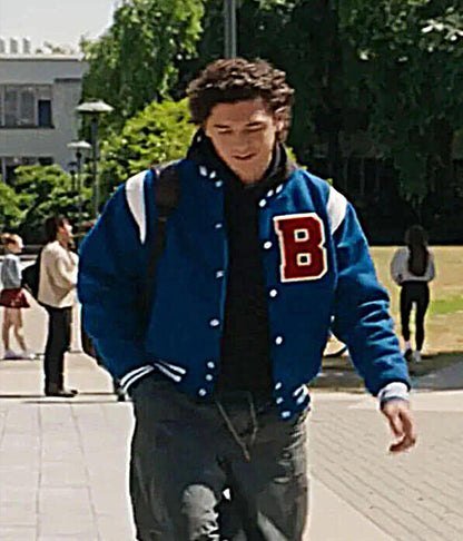 Off Campus S01 Garrett Graham Blue Varsity Jacket