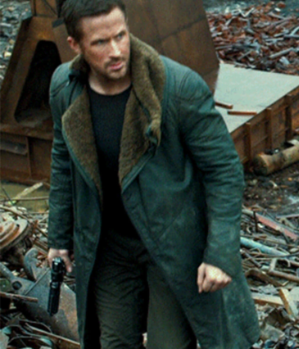 Officer K Blade Runner 2049 Green Cotton Trench Coat