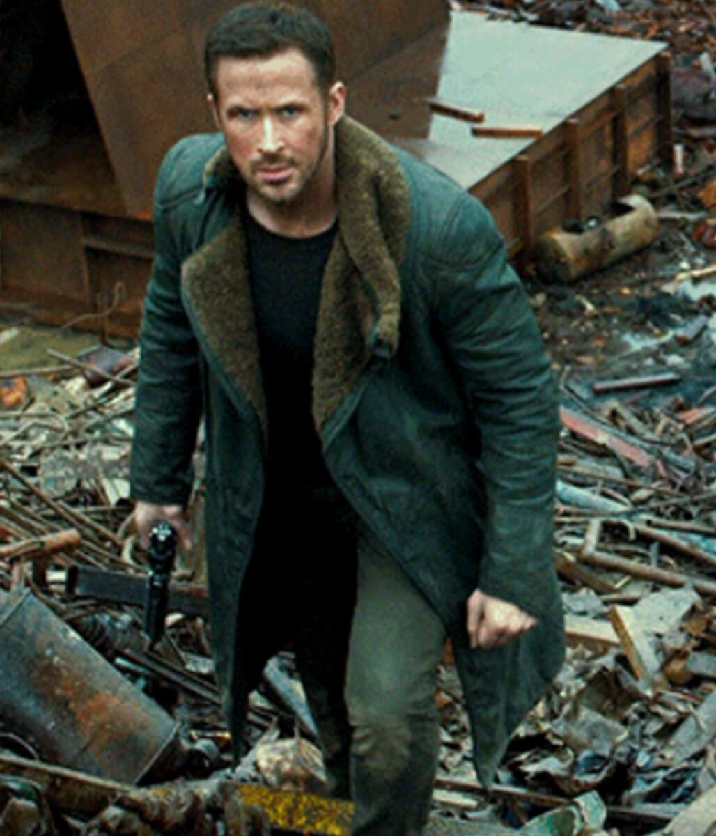 Officer K Blade Runner 2049 Green Cotton Trench Coat