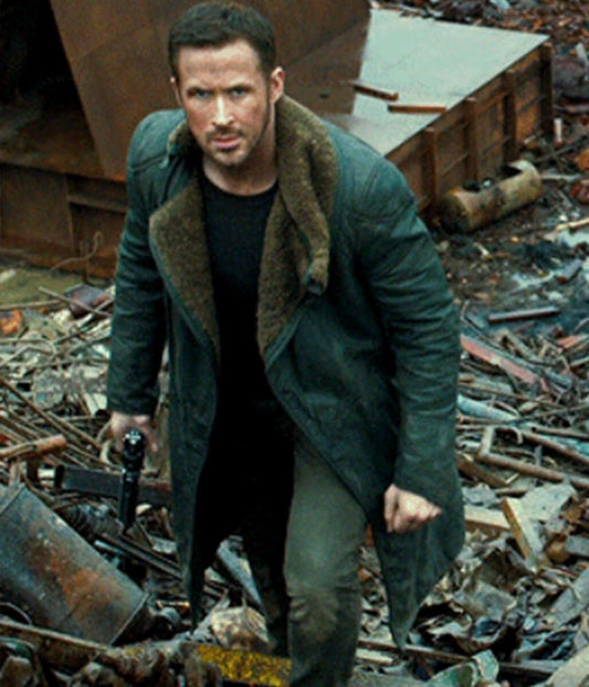 Officer K Blade Runner 2049 Green Cotton Trench Coat