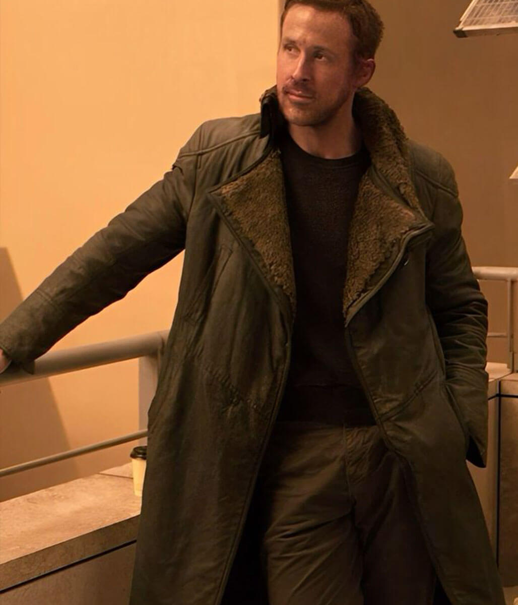 Officer K Blade Runner 2049 Green Cotton Trench Coat