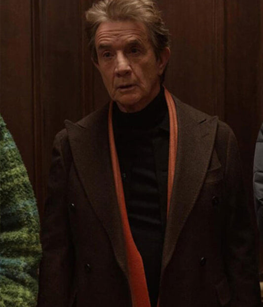 Oliver Putnam Only Murders in the Building S03 Brown Coat
