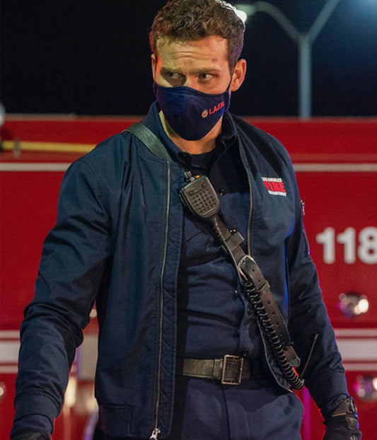 Oliver Stark 9-1-1 Blue Cotton Jacket