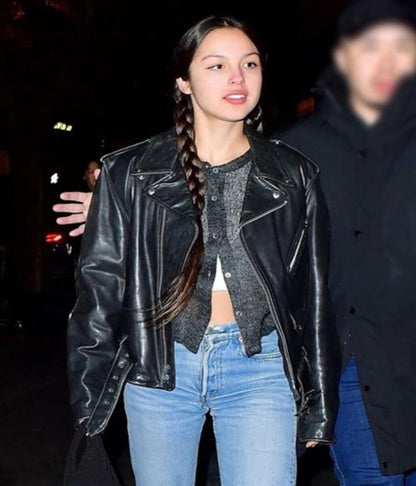 Olivia Rodrigo Black Leather Jacket