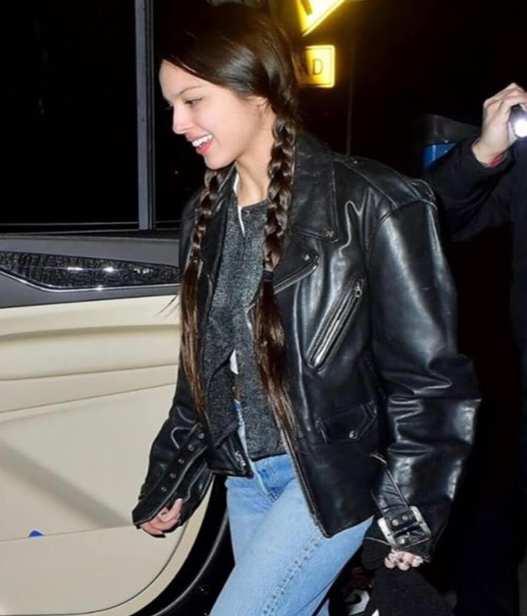 Olivia Rodrigo Black Leather Jacket